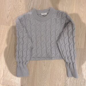 Aritzia Babaton cropped cable knit sweater